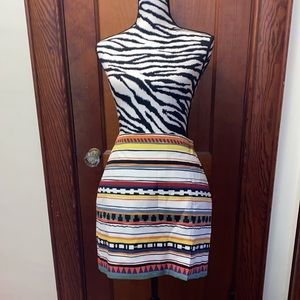 Kate Spade Saturday skirt multi colored striped size 8